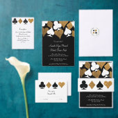 デスティニーラスベガスウェディングフェイク金ゴールドグリッター 招待状 (この独立クリエイターのコレクションをカスタマイズ。)