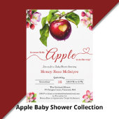 A Little Apple Is On The Way | Fall Baby Shower  招待状
