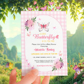 A Little Baby Butterfly Is On The Way Baby Shower  招待状