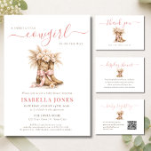 Boho Floral Boots Girl Baby Shower Guess How Many ポスター