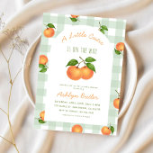 A Little Cutie Citrus Green Baby Shower Invitation 招待状