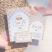 かわいこちゃんパイギンガムアーチ秋ベビーシャワー サンキューカード