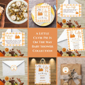 かわいこちゃんパイギンガム秋ベビーシャワーおむつラッフル エンクロージャーカード