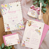 A Little Honey Baby Shower Favors & Treats Sign ポスター