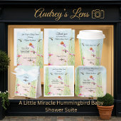 Hummingbird & Wildflower Baby Shower 紙コップ