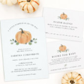 小さなカボチャが途中にある秋水色 フェイバーボックス