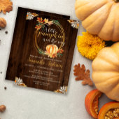 水彩オレンジカボチャ葉秋ベビーシャワー スタンダードカクテルナプキン