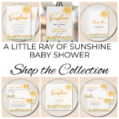A Little Ray Of Sunshine Baby Shower サンキューカード