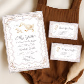 Silly Goose Duck Gender Neutral Baby Shower 招待状