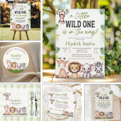 Wild Animals Baby Shower Boy ポスター