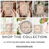 小さな野草娘の赤ちゃんシャワー ペーパープレート