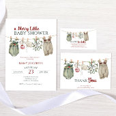 Merry Little Christmas Girl Clothes Diaper Raffle エンクロージャーカード