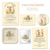 庭お洒落の小さなマウス赤ちゃんシャワー 招待状