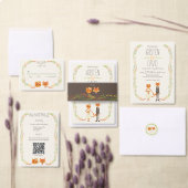 ウッドラお洒落ンドキャット&キツネ結婚ズ エンクロージャーカード (この独立クリエイターのコレクションをカスタマイズ。)