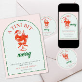 A Tini Bit Merry Christmas Santa Claus ガラスオーナメント