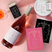 Hand Drawn A Tiny Bit Older Black Birthday Party スタンダードカクテルナプキン