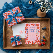 ベリースイートベリーフローラモノグラムベビーシャワー ラウンドシール