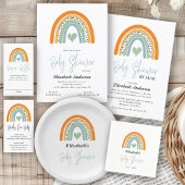 抽象芸術レインボーイベビーシャワーバイメール 招待状