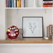 ハッピーマザーズデイ |ピンクとカラフルのハート ラッピングペーパー