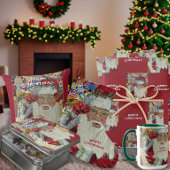 サンタクロース名パーソナライズされたクリスマス2025 鍋つかみ&鍋敷きセット