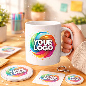 Add Your Custom Circle Logo Professional スクエア名刺