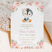 かわいいペンギン赤面フローラ1st誕生日の衣装 ベビーTシャツ