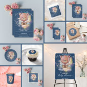 アドベンチャー待ちベアホットエアバルーン赤ちゃんシャワー エンクロージャーカード