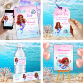 Mermaid Birthday - Under the Sea - Splish splash 招待状