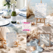 Coastal Blue Bridal Shower サンキューカード