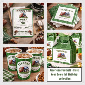 American Football First Year Down 1st Birthday スクエアシール