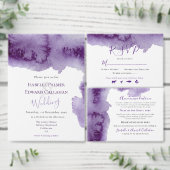 Ultra モダン Violet Water Color Washの結婚RTS ラベル (この独立クリエイターのコレクションをカスタマイズ。)