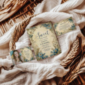 Antique Botanical Art Nouveau Sweet Sixteen 招待状