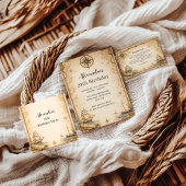Antique Nautical Map Birthday 招待状