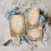 Antler Woodland Wedding 招待状