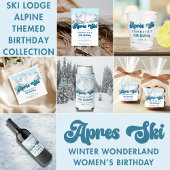 Retro Apres Ski Winter Mountain Birthday Party 招待状