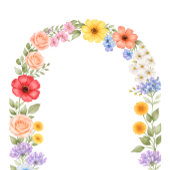 Watercolor Garden Flower Wedding Invitation 招待状