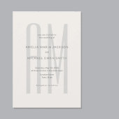 Architectural Monogram Minimal All-in-One Wedding オールインワン招待状