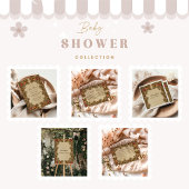 アールヌーボー植物性ベビーシャワー スタンダードカクテルナプキン