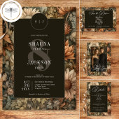 アールヌーボーブラウンウィリアム結婚モリスフローラ 招待状