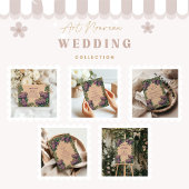 アールヌーボー結婚薄紫 招待状