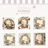 アールヌーボーリリー結婚ズ – フローラフレームデザイン セーブザデート