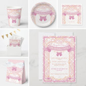 Light Pink Art Nouveau Princess Birthday ギフトタグ