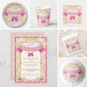 Pink Art Nouveau Princess Birthday 紙コップ