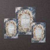 素晴らし花模様にゴールデン結婚ズ エンクロージャーカード (この独立クリエイターのコレクションをカスタマイズ。)