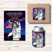 宇宙飛行士オンムーンアウタースペースボーイ誕生日 フォトプラーク