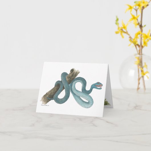 Collection Austrailian  snake Note Card カード (黄色い花)