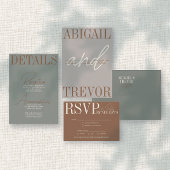 秋はっきりしたとレトロ結婚の 招待状