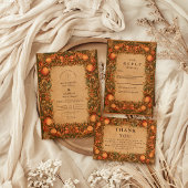 ヴィンテージザクロ結婚ナテアールヌーボー 招待状