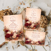 Autumn Garden Floral Wedding 招待状