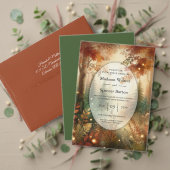 Simple Elegant Bride and Groom Initials Monogram 招待状ベリーバンド (この独立クリエイターのコレクションをカスタマイズ。テスト)